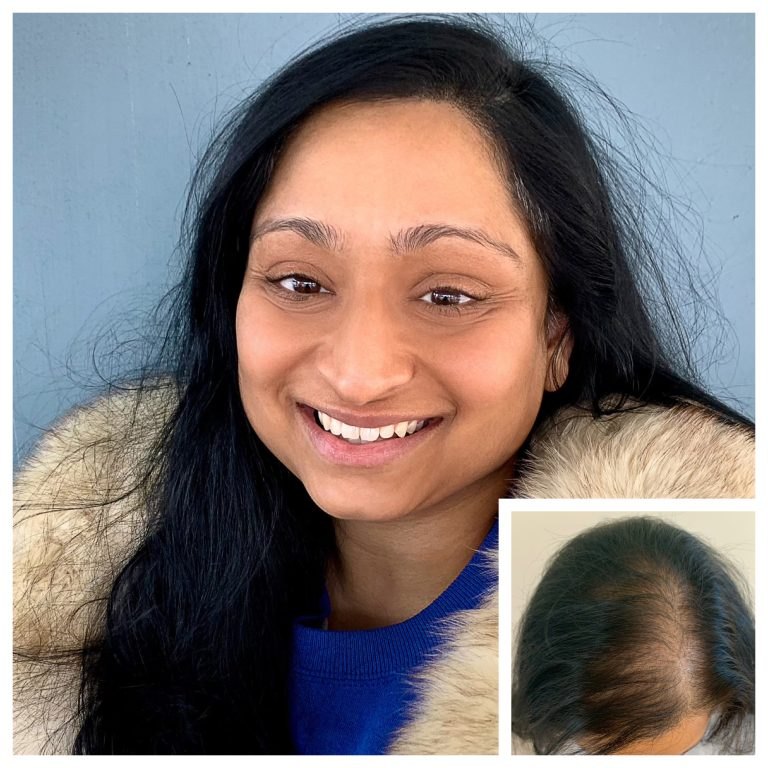 Woman with medium-length dark hair smiling